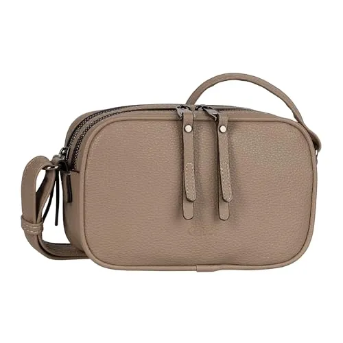 Gabor Beatriz Cross Bag Damen, Beige - Umhängetasche in Beige, mit 2 Reißverschlussfächern für optimale Organisation und einem verstellbaren Schulterriemen für individuellen Tragekomfort.