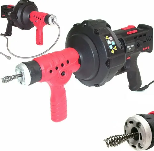 Rohrreinigungsgerät 300W mit 7,6m Spirale