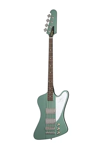 Epiphone Thunderbird '64 Bass IG - Bassgitarre in Inverness Green, mit original neunlagiger Mahagoni/Walnuss Konstruktion und 2x ProBucker Pickups für kraftvollen Sound, inkl. Premium Gig Bag.