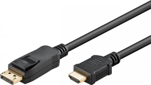 Goobay DisplayPort-auf-HDMI-Adapterkabel 1 m - Multimedia Kabel für eine einfache Verbindung von DisplayPort zu HDMI, ideal für die Übertragung von hochauflösendem Video und Audio.