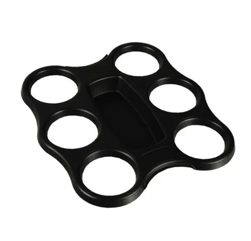 Starpak Becher 3 Becher-Trays, PS 22,4 cm x 24,4 cm x 2,4 cm schwarz für 6 Becher