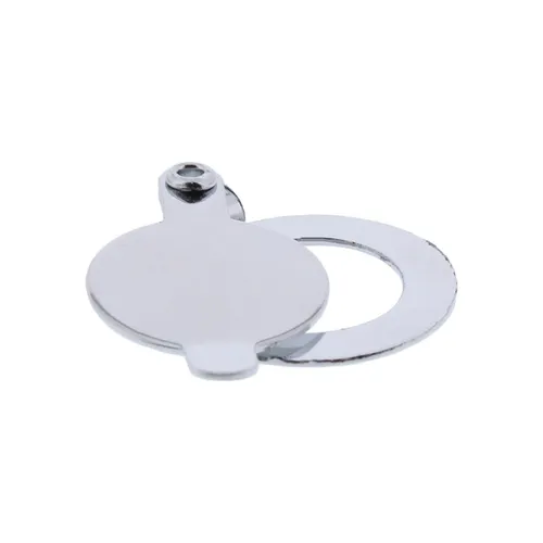 ToniTec® Türspion Abdeckkappe Schließkappe Ø14 mm weiß verchromt