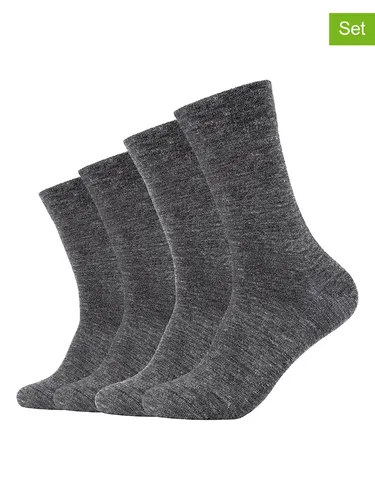 camano 4er-Set: Socken in Grau, Größe 39-42, Damen