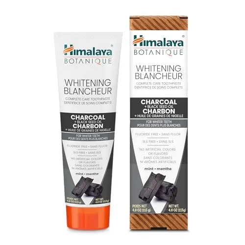 Himalaya, Whitening Antiplaque Toothpaste, Charcoal + Black Seed Oil, Mint, 4.0 oz (113 g)