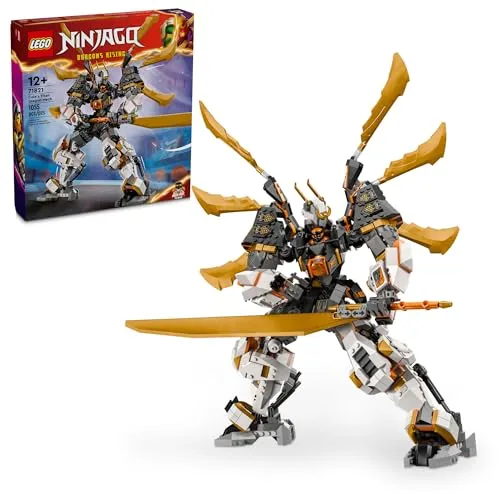 LEGO NINJAGO Cole's Titan Dragon Mech - Actionspielzeug für Kinder - Erlebe spannende Abenteuer mit Cole's Titan Dragon Mech! Bewegliches Spielset mit Drachenflügeln und einer Minifigur, ideal für kreative Spielstunden und ein fantastisches Geschenk für Ninja-Fans.
