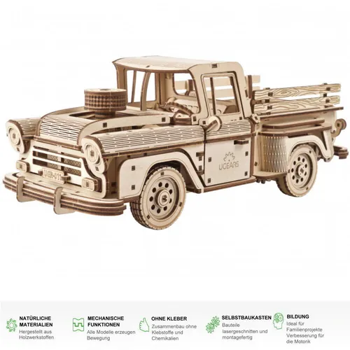 UGEARS Mechanischer Modellbausatz Pick-up Lumberjack