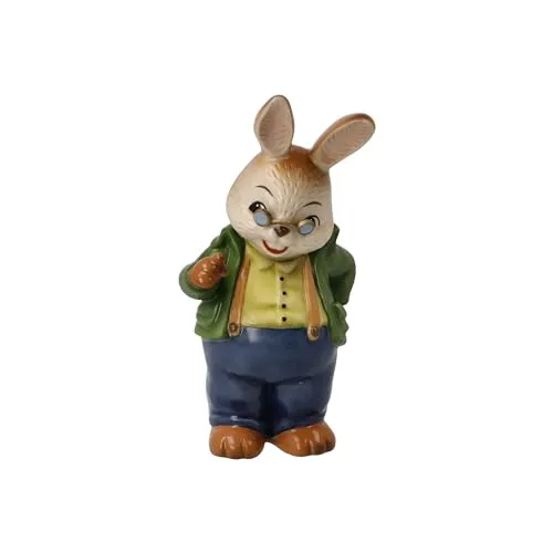 Goebel Hase Lehrer 16 cm - Ostern Neuheit 2023 - Figur aus Steingut in mehrfarbigen Designs, ideal als fröhliche Ostern-Dekoration oder Geschenk für Hase-Liebhaber.