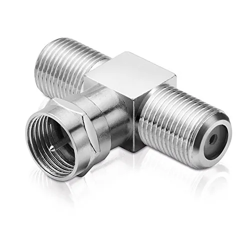 F-Adapter SAT TV Verbinder Kupplung Splitter T-Stück F-Stecker 2X F-Buchse