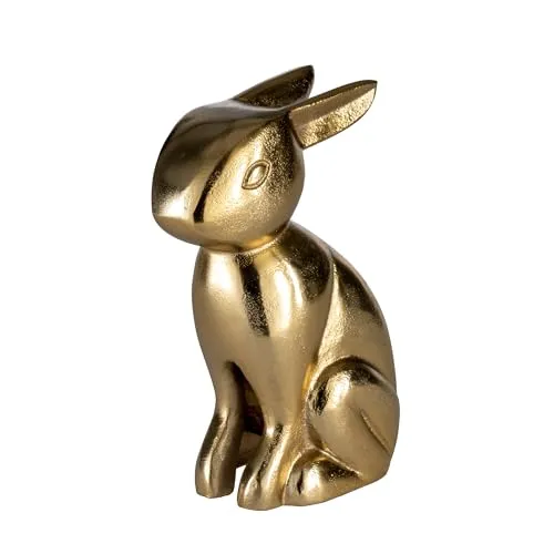 EGLO Living Dekoobjekt Vohilava - Goldener Osterhase - Deko-Objekte für Ostern, stilvoller Osterhase aus Aluminium in Gold, ideal für eine fröhliche und einladende Frühlingsatmosphäre.