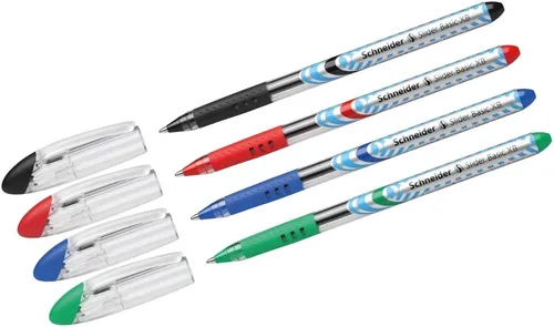 Schneider Slider Basic XB Kugelschreiber - extra groß, 1,4 mm Strichstärke, Blau, für geschmeidiges Schreiben und präzise Linien