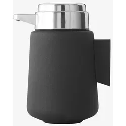 Vipp 9W Seifenspender, Schwarz - Eleganter Seifenspender aus pulverbeschichtetem Edelstahl mit 400ml Volumen, einfach abnehmbar und mit einer innovativen Pumpe für die perfekte Dosierung, ideal für Badezimmer und Küche.