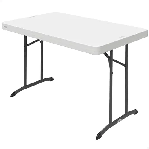 Lifetime 92211 Klapptisch, weiß, Tischplatte 122 x 76 cm, Höhe 74 cm, Polyethylen mit hoher Dichte, UV-Schutz, wasserdicht, klappbare Metallbeine, Verwendung im Innen- und Außenbereich