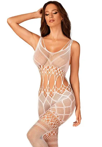 Obsessive G330 Gestrickter Bodystocking in weiß von Obsessive