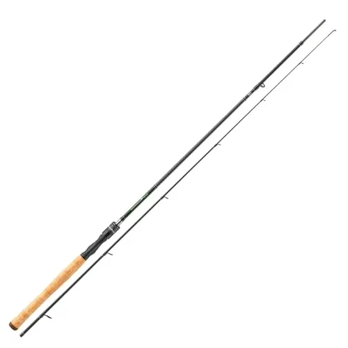 DAIWA Wilderness Solid Spin 2m 5-12g - Ultra-light Angeln - Angelruten & Stöcke, speziell für Forelle, Barsch und Zander entwickelt; mit eingespleißten Vollkohlefaserspitzen für präzises Werfen und einem sensiblen Blank für direkte Köderübertragung.