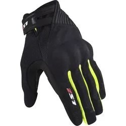 LS2 Dart II Motorrad Handschuhe Größe L - Schwarz-Gelb - Hochwertige Motorradhandschuhe mit Touchscreen-fähigem Zeigefinger und praktischem Klettverschluss. Ideal für sicheres Fahren und einfachen An- und Ausziehen.