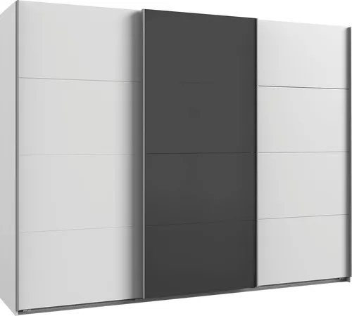 Wimex Schwebetürenschrank Valencia mit Glaselementen - Schwebetürenschrank mit Glaselementen, modernes Design und großzügiger Stauraum für Kleidung und Accessoires in stilvollen Farben.