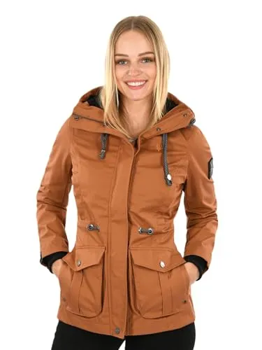 MARIKOO Damen Parka Jacke mit Kapuze - Wind- und wasserabweisend, leicht gefüttert - Stylische Damen Übergangsjacke von Marikoo. Mit wind- und wasserabweisendem Material ideal für Outdoor-Aktivitäten. Praktische Taschen und warme Fleece-Innenausstattung sorgen für Komfort und Funktionalität.