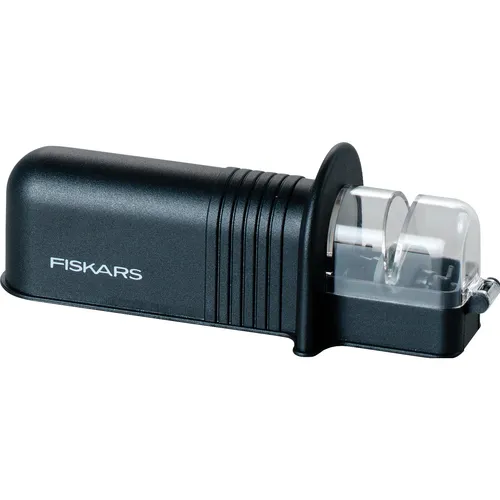 Fiskars Essential Roll-Sharp Messerschärfer - Praktischer Messerschärfer für eine einfache und effektive Schärfung, ideal für den Einsatz in der Küche oder Werkstatt.