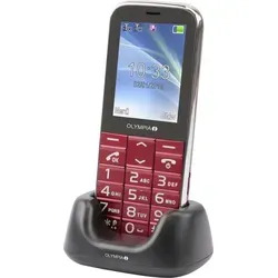 Olympia Fantasy Anrufbeantworter - Rot - Handys ohne Vertrag mit Dual-SIM-Funktion, ideal für Senioren. Extra große Tasten, Notruf-Taste und lange Akkulaufzeit bieten maximale Benutzerfreundlichkeit.