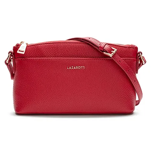 Lazarotti Bologna Leder Umhängetasche Damen - Damen-Schultertaschen mit verstellbarem Schultergurt, leicht und kompakt, ideal für Alltag und Freizeit. Hochwertiges Rind-Leder sorgt für Langlebigkeit und zeitlose Eleganz.