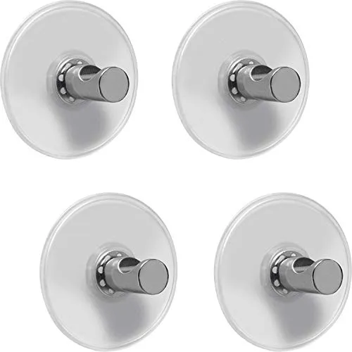 Kleine Wolke Wandhaken Cordoba, PVC/Zink, 4 Stück, klar/Silber