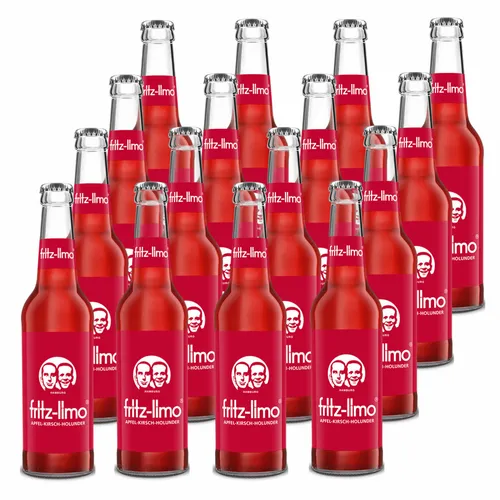 fritz-limo Apfel-Kirsch-Holunder 16 Flaschen je 0,33l inkl. Mehrweg Pfand