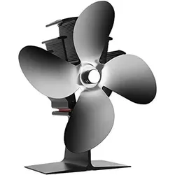 Holzofenventilator 40 °C – Leiser 4-Flügel-Wärmeventilator für Kamine