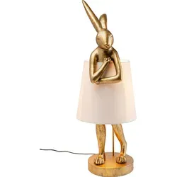 Kare Design Tischlampe Animal Rabbit – Goldene Hasenleuchte für Kinderzimmer & Wohnzimmer - Charmante Tischlampe mit goldenem Hasenmotiv, ideal als Nachttischlampe oder dekoratives Highlight. Robuste Verarbeitung sorgt für langlebige Nutzung. Freie Wahl des Leuchtmittels für individuelle Lichtgestaltung.