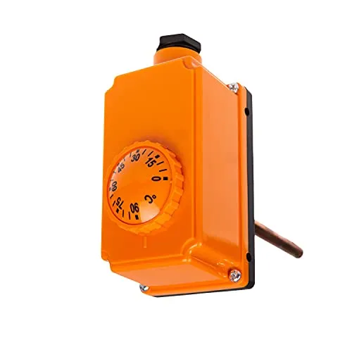 THERMIS Tauchthermostat mit Gehäuse THS Regler 0-90°C Tauchhüle 100 mm Regelthermostat - Thermostat 0°C bis 90°C Temperaturregler