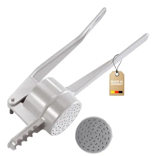 Westmark Spätzle-/Kartoffelpresse, Traditionelle Lochung für Spätzle wie Handgemacht, Aluminiumdruckguss, Länge: 41 cm, Spätzlechef, Silber, 61202230