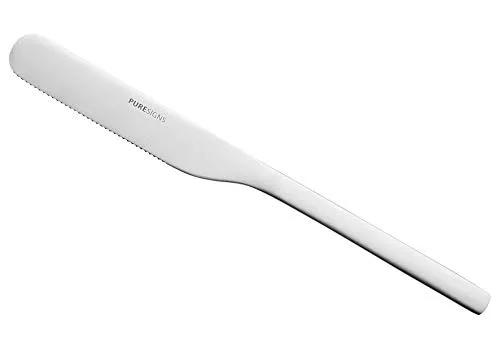 Puresigns Frühstücksmesser, Buttermesser 2er Set ONE Extra aus mattiertem Edelstahl 18/10, spülmaschinenfest