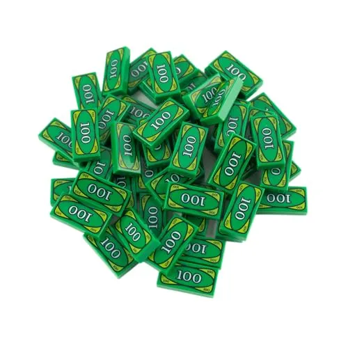 Lego® 50 Stück 100$ Dollar Fliesen – Perfekt für Banken, Geschäfte & actiongeladene Räuber-Szenen!
