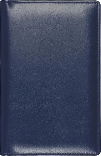 BRUNNEN Visitenkartenhülle SOFT 12,5x20cm blau - Visitenkartenhülle aus hochwertigem Kunstleder, wattiert und mit samtähnlichem Innenfutter, bietet Platz für bis zu 96 Visitenkarten auf 16 transparenten Seiten.