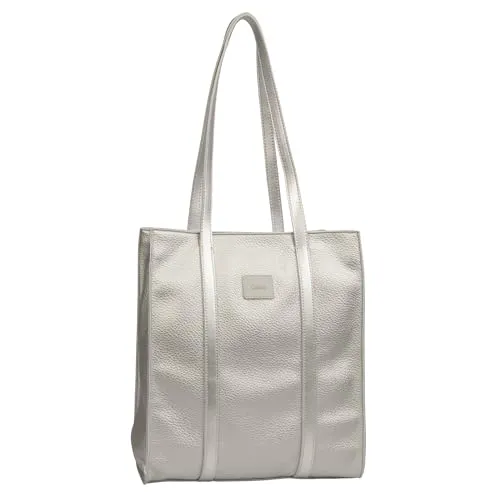 Gabor Elfie Shopper Tasche 30cm - Silver - Damentasche mit praktischem Reißverschlussfach, stilvolles Design aus hochwertigem Polyurethan und ideal für den täglichen Gebrauch.