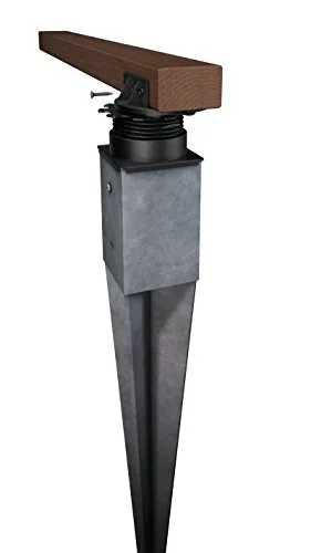 Gartenwelt Riegelsberger Terracon Terrassenlager Flex 42-87 mm inkl. Bodeneinschlaghülse 91x91x750 mm mit beweglichem Kopf Set 5 Stück