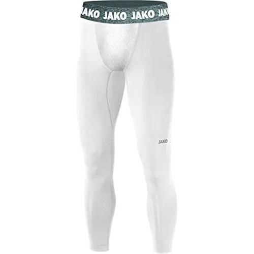 JAKO Herren Long Tights Compression 2.0, Weiß, M in weiß von JAKO