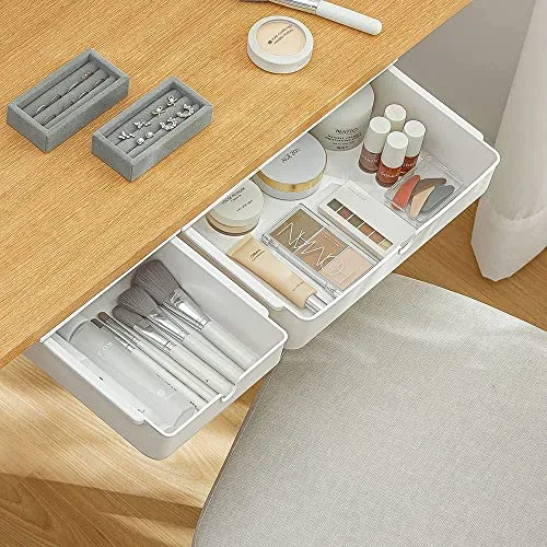 FRETONBA Schublade unter Schreibtisch, 2 Stück selbstklebender Organizer