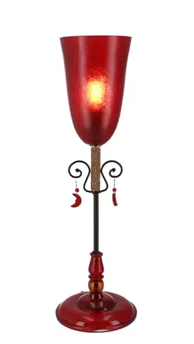 GURU SHOP Tischleuchte Kokopelli in rot von Guru-Shop