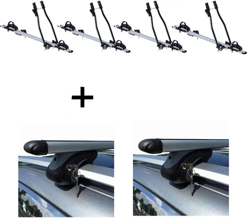 4x Fahrradträger SAGITTAR + Relingträger L120 für BMW 3er Touring 94-12