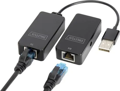 DIGITUS USB-Extender - Reichweite 50 m, USB 2.0 über Netzwerk-Kabel für einfache Verbindung von Peripheriegeräten
