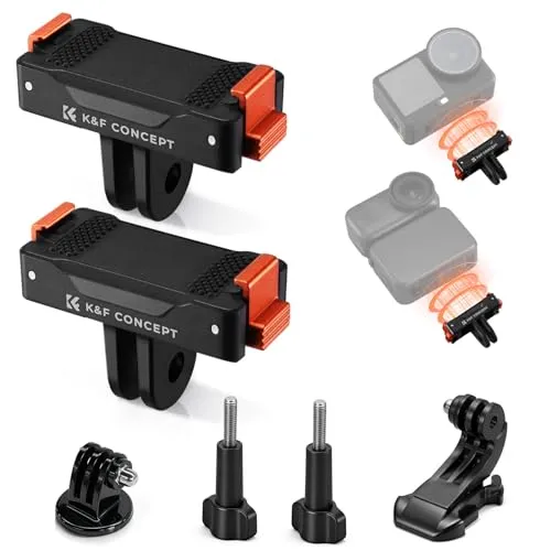K&F CONCEPT 2er-Pack Magnethalterung Schnellwechsel-Adapterhalterung für DJI Osmo Nano/Action 6, Erweiterungsadapter mit 1/4