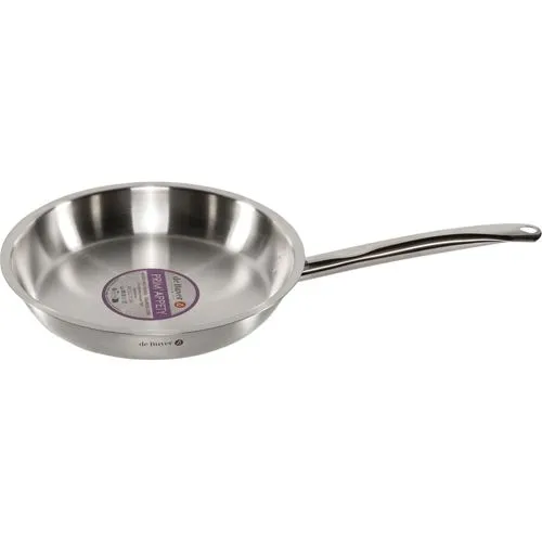 De Buyer Prim'Appety Bratpfanne 28 cm - Edelstahl - Hochwertige Edelstahl-Bratpfanne mit 28 cm Durchmesser, ideal für alle Wärmequellen inklusive Induktion. Der Sandwichboden sorgt für gleichmäßige Wärmeverteilung und der ergonomische Griff für besten Komfort.