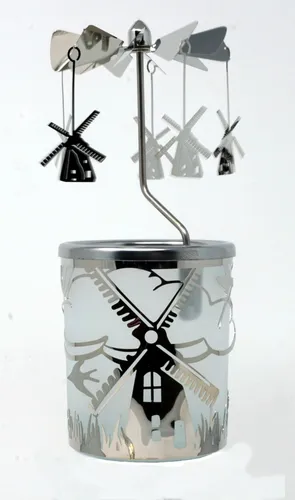 Kerzenfarm Glaskarussell Windmühle Votivglas Windlicht Leuchtglas