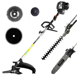 BRAST 6in1 4-Takt Benzin Motorsense 3805 - Multifunktionales Gartenwerkzeug mit 4-Takt-Motor für leises und umweltfreundliches Arbeiten. Ideal für Rasen, Hecken und Äste bis 3m Höhe.