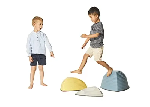 Hügelkuppen-Set Nordic, 3-tlg. - Balance Boards Set aus drei stabilen Hügelkuppen, belastbar bis 95 kg. Ideal für Kita, Kindergarten und auch für Erwachsene geeignet. Mit Anti-Rutsch-Gummi für sicheren Halt.