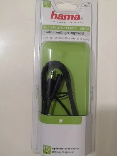 Hama Audio Klinkenkabel Verlängerung 3,5mm M/W Stereo 1,5m Schwarz