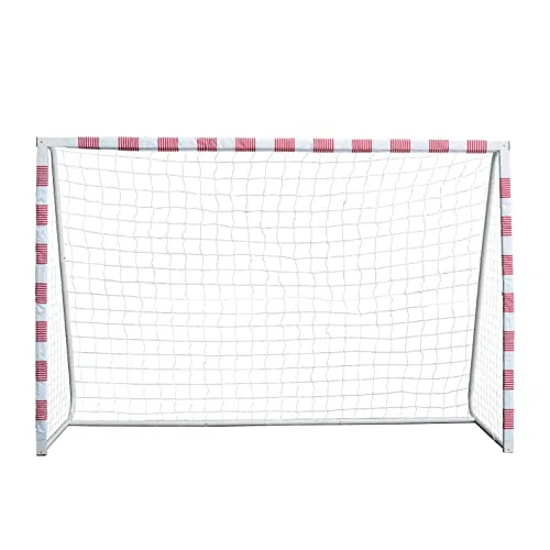 Sandora Fußballtor Volley XL Ron-Robert Zieler Edition - Fußballtor 300 x 200 x 90 cm in rot/weiß, ideal für Kinder und Jugendliche. Hochwertige Verarbeitung mit leichter Clickmontage für schnellen Spielspaß im Freien.