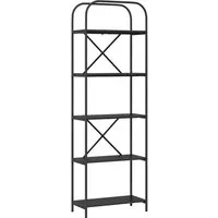 Produktbild vidaXL Regal Schwarz Eichen-Optik 60 x 30 x 183 cm