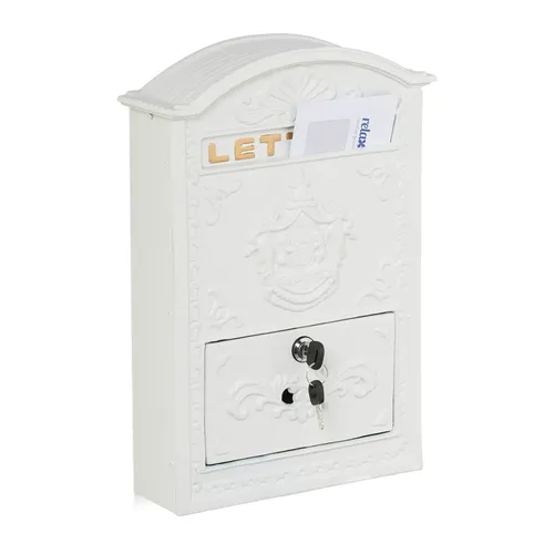 Vintage Postkasten - Verschließbarer Standbriefkasten - Stylischer Briefkasten aus Aluminium und Eisen, 1 Fach, verschließbar mit 2 Schlüsseln. Ideal für Ihr Zuhause, erhältlich in verschiedenen Farben.