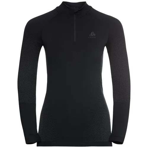 Odlo Performance Warm Eco BL Top Damen Funktionsshirt - Schwarz, Größe L - Funktionsunterwäsche mit umweltfreundlichem Material, ideal für kalte Tage und aktive Outdoor-Aktivitäten.